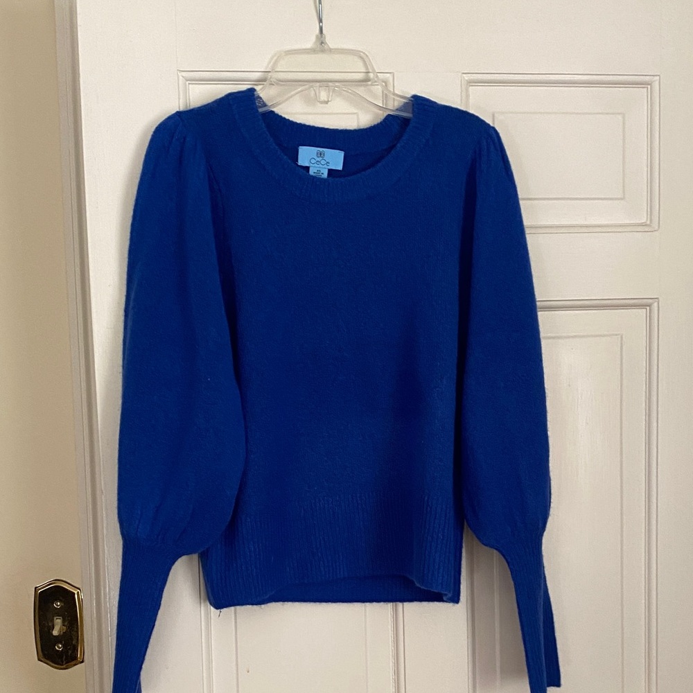 CeCe Royal Blue Crew Neck Sweater